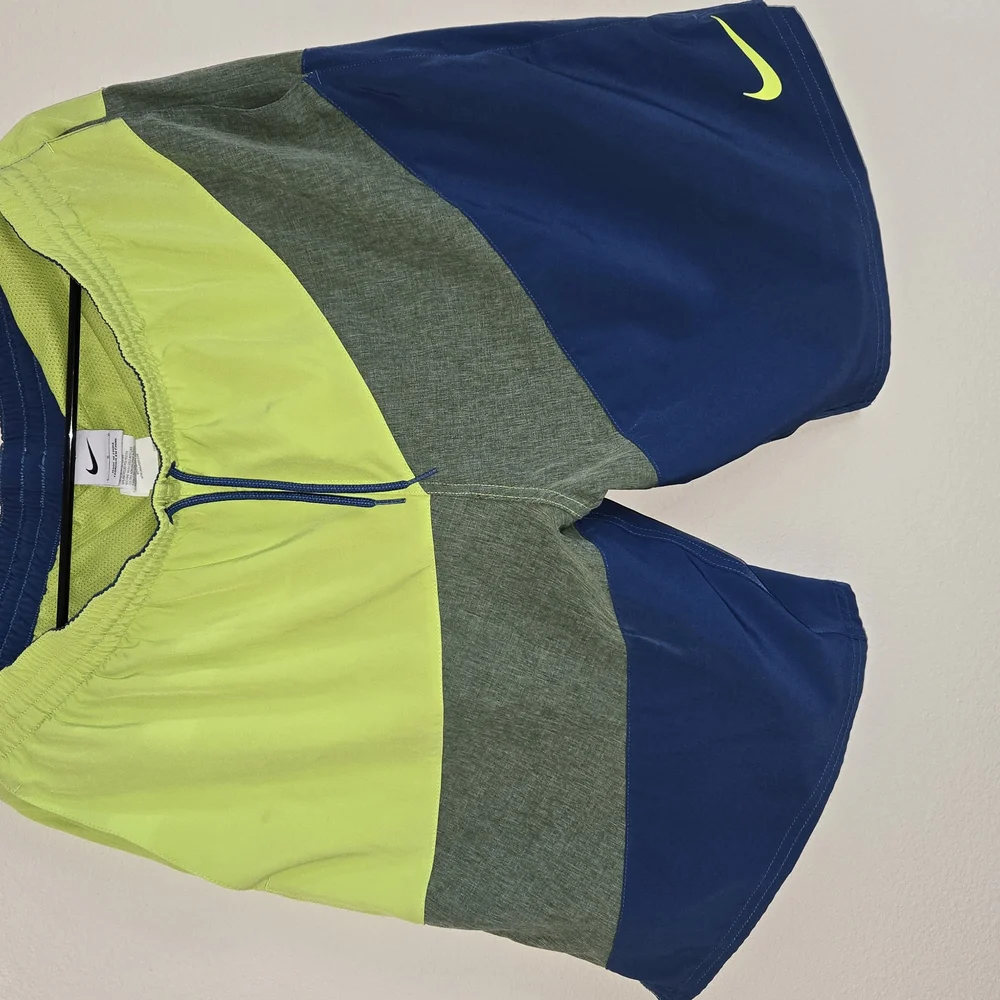 Nike Men's Colorblock Shorts - Blue, Green, Yellow